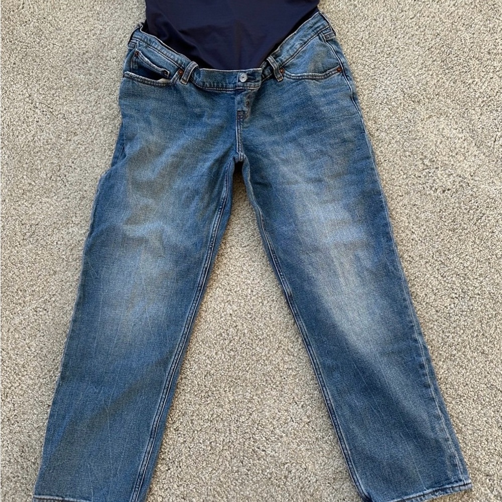 Maternity Abercrombie & Fitch Blue Straight Leg Jeans sz 28/6
